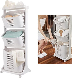 Collection of LuxTier Rolling Laundry Storage in a gallery layout