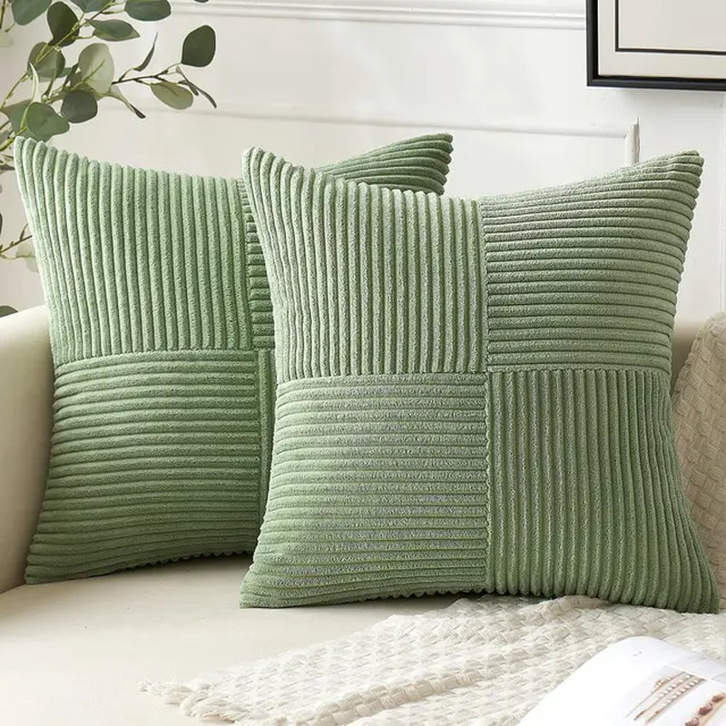 Set of 2 Corduroy Cushion Covers