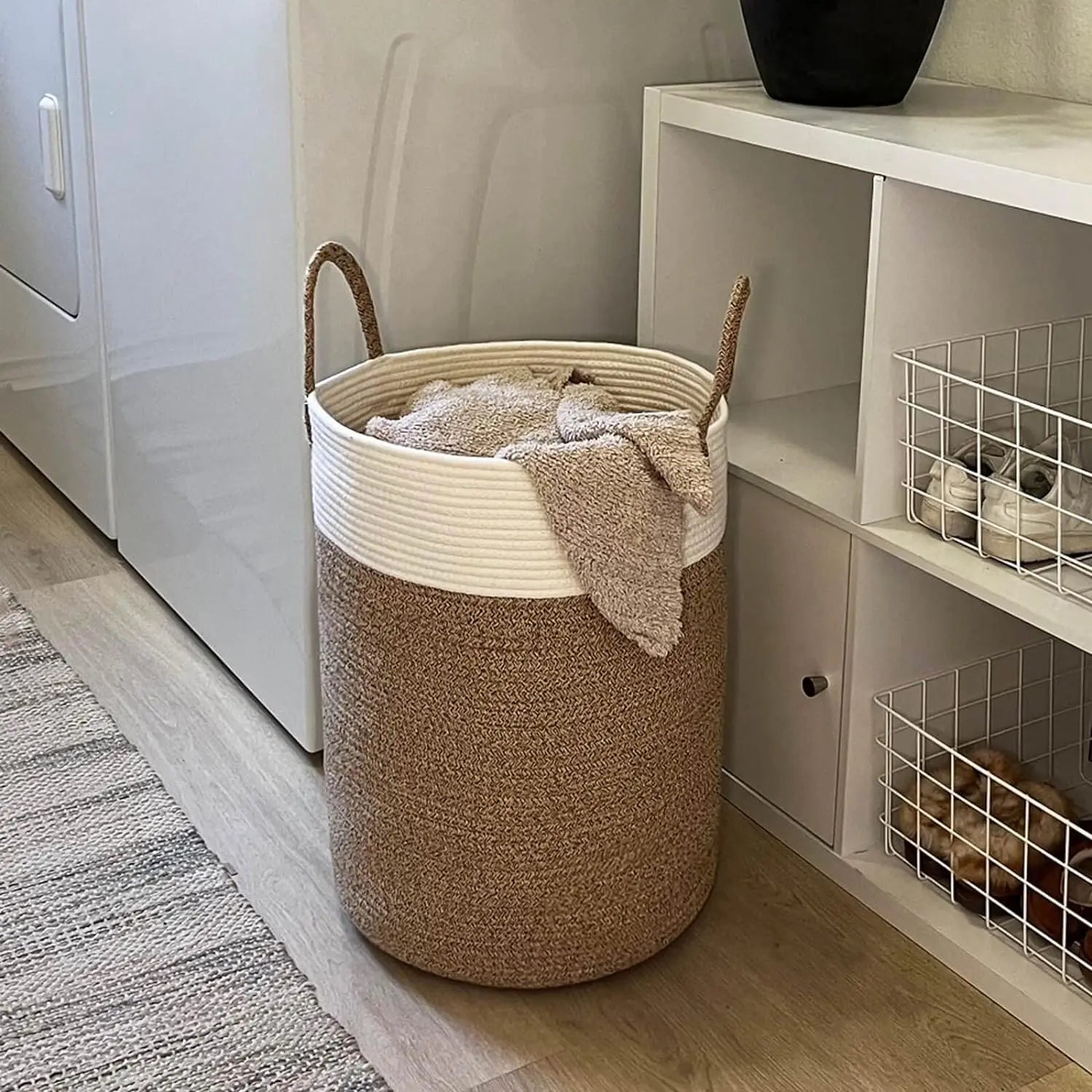 Collection of Woven Rope Laundry Basket in a gallery layout