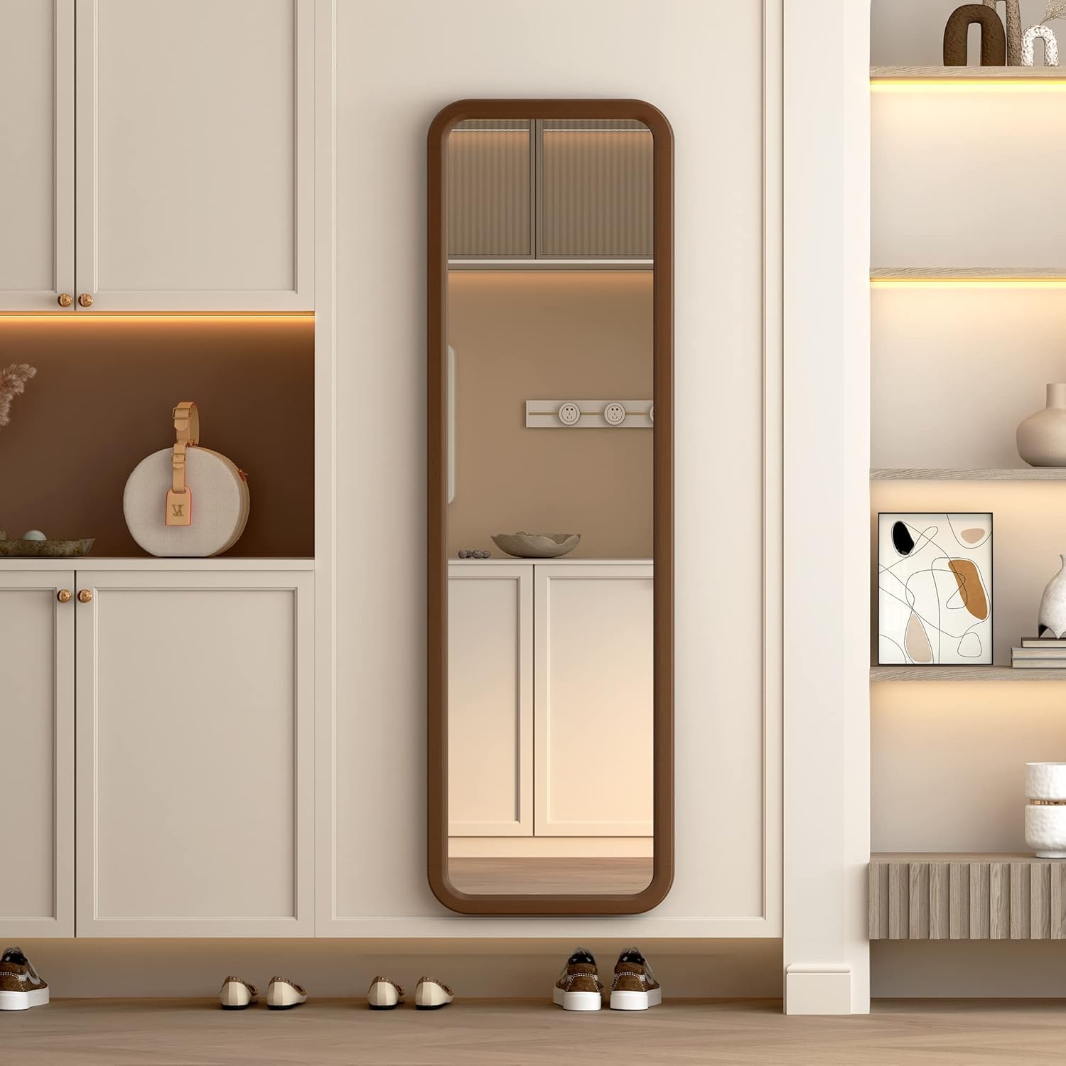 Collection of Oaklyn Walnut Mirror in a gallery layout