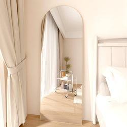 Collection of Full Length Mirror 162X53Cm Arch Floor Mirror with Stand Arched Mirror Full Body Mirror Gold Standing Hanging or Leaning against Wall for Bedroom Entry, Bedroom, Living Room in a gallery layout