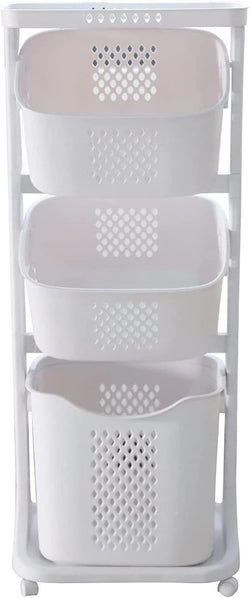 Collection of LuxTier Rolling Laundry Storage in a gallery layout