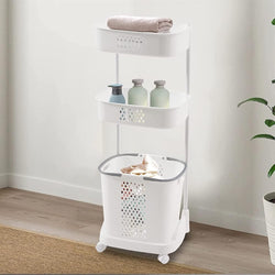 Collection of LuxTier Rolling Laundry Storage in a gallery layout