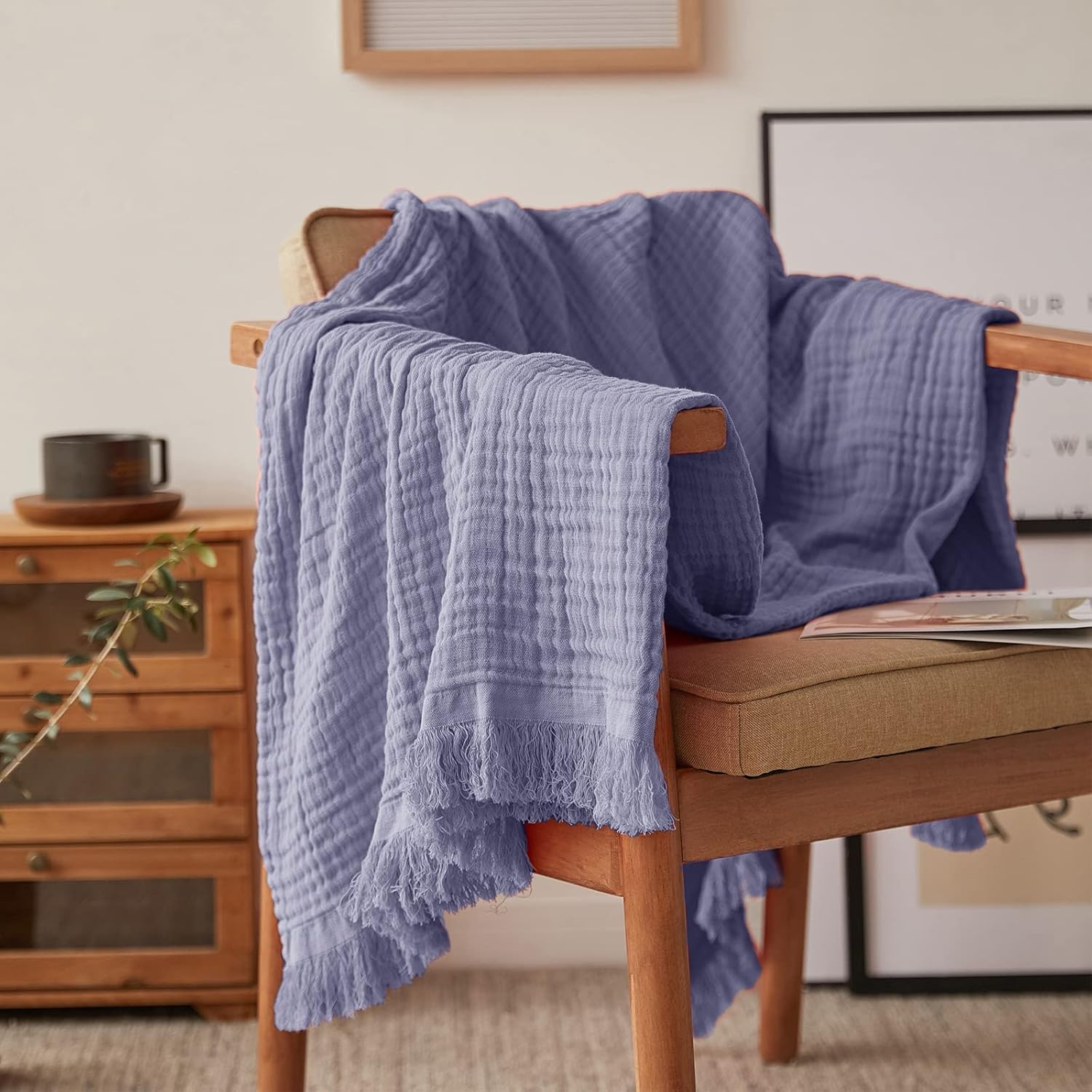 Rustic Breeze Muslin Throw