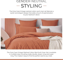 Collection of Vintage Washed Bed Quilt Cover Set in a gallery layout
