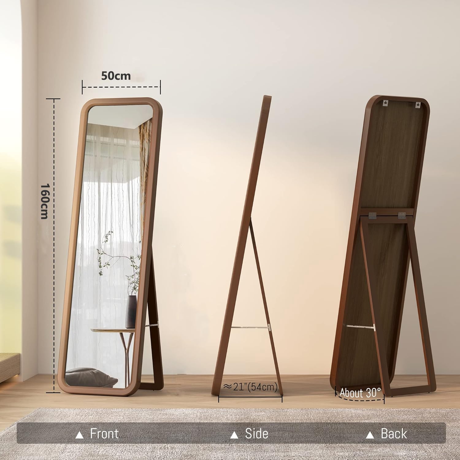 Collection of Oaklyn Walnut Mirror in a gallery layout