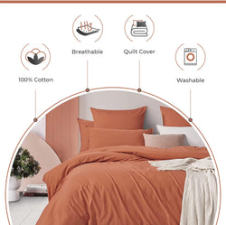 Collection of Vintage Washed Bed Quilt Cover Set in a gallery layout