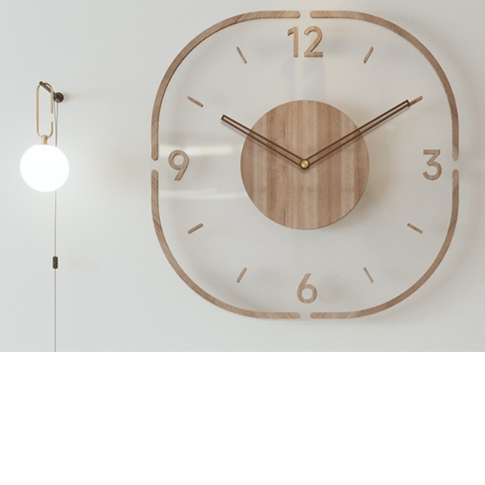 Collection of Modern Wooden Wall Clock in a gallery layout