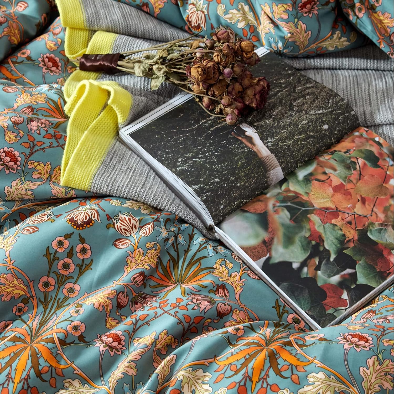 Vintage Garden Flower Quilt Cover