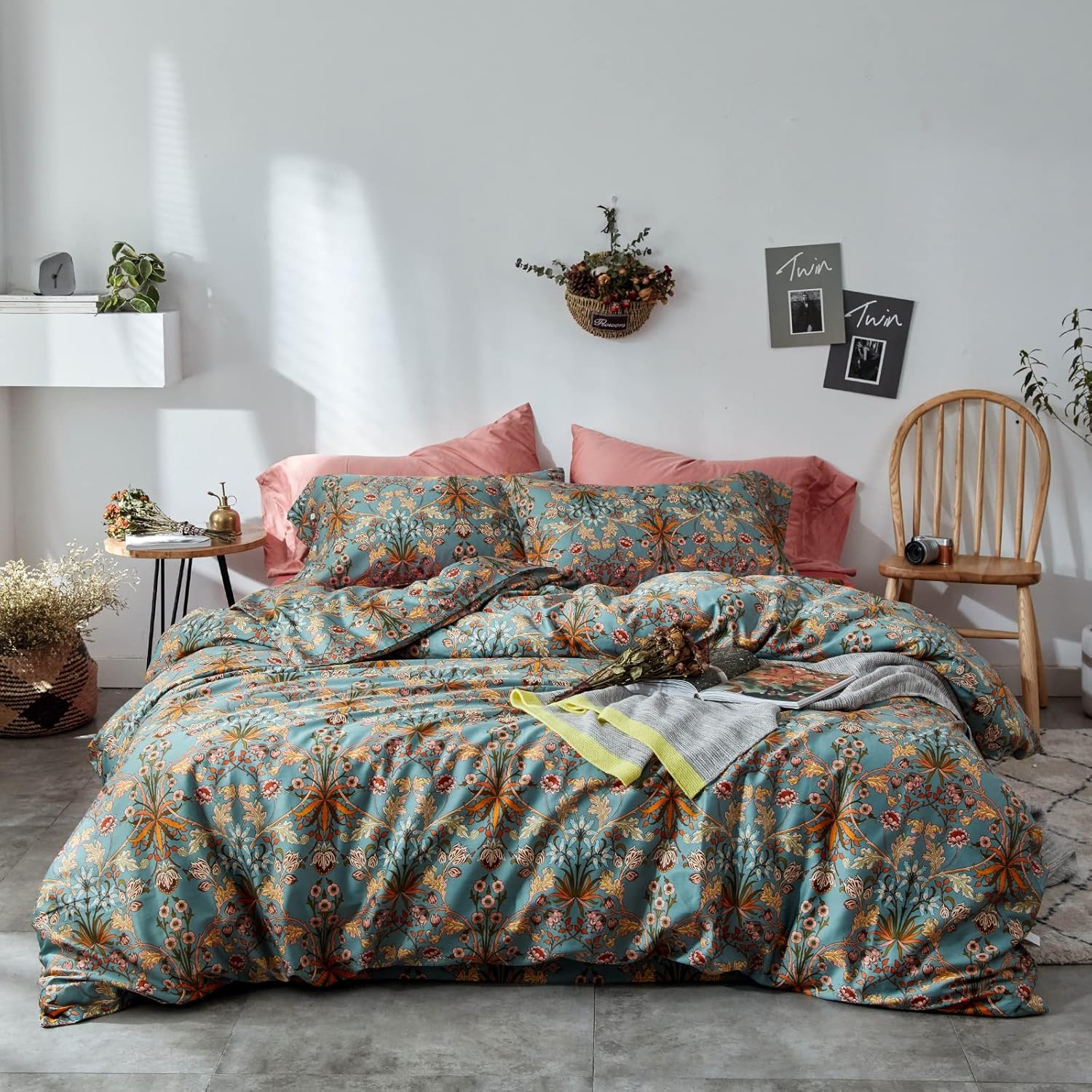 Vintage Garden Flower Quilt Cover