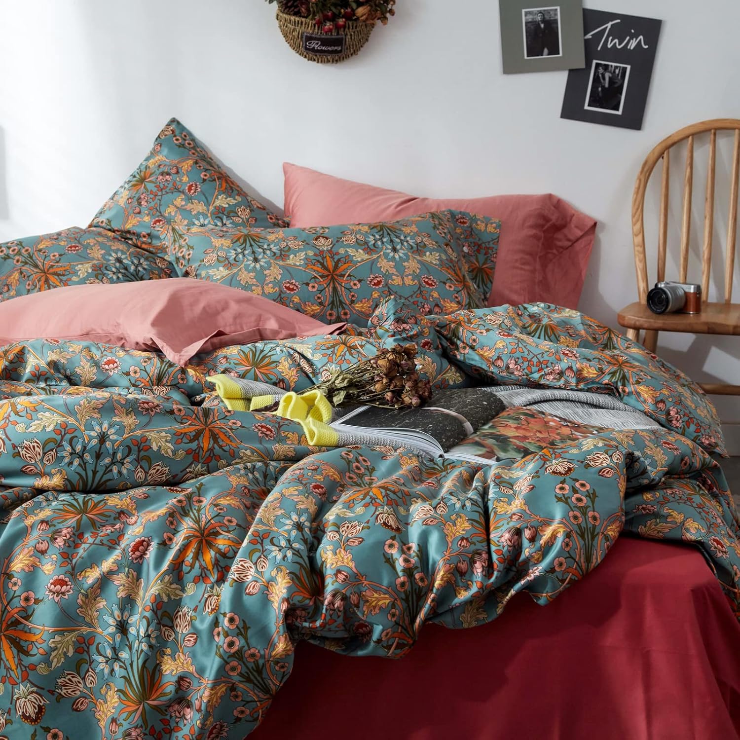 Vintage Garden Flower Quilt Cover