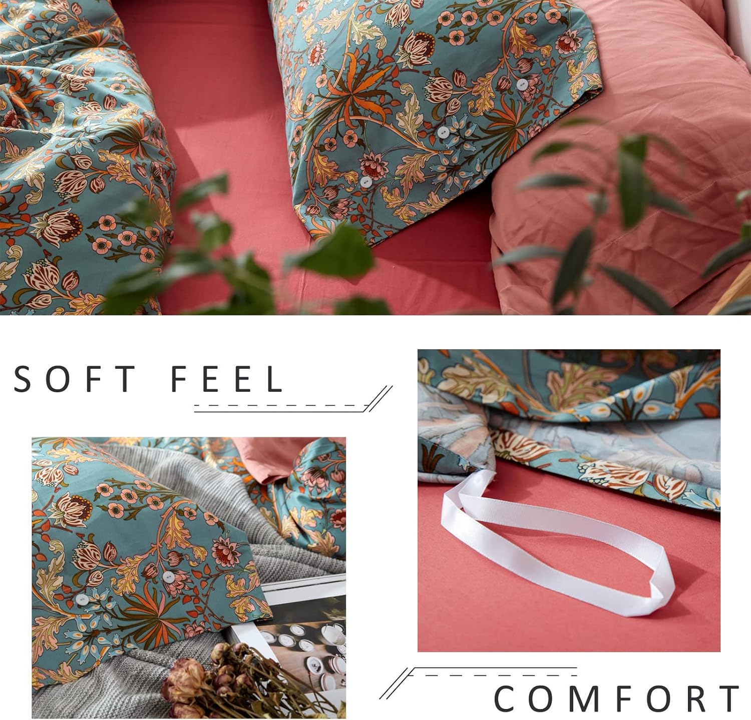 Vintage Garden Flower Quilt Cover