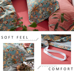 Collection of Vintage Garden Flower Quilt Cover in a gallery layout