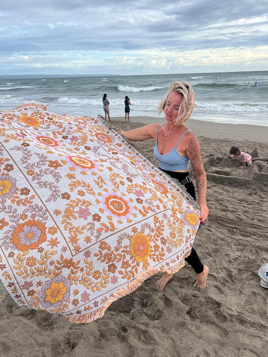 WanderWeave Floral Blanket