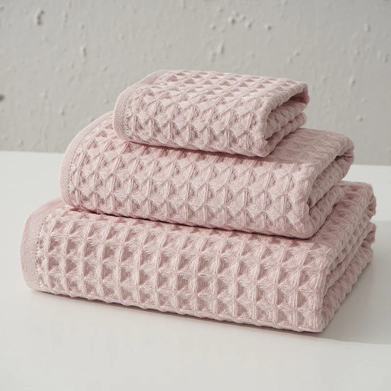 Collection of Waffle Towels Set in a gallery layout