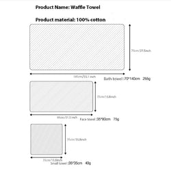 Collection of Waffle Towels Set in a gallery layout