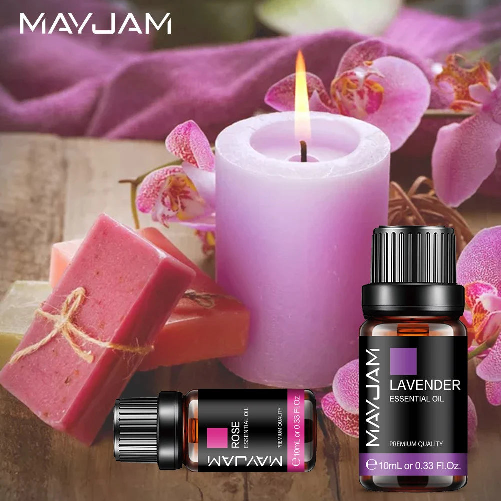 Collection of Pure Essential Oils,Massage Oil,Humidifier,Diffuser,Candle Making,Air Freshener in a gallery layout