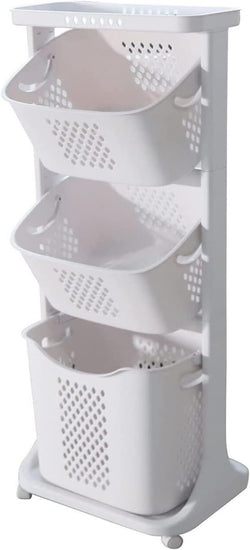 Collection of LuxTier Rolling Laundry Storage in a gallery layout