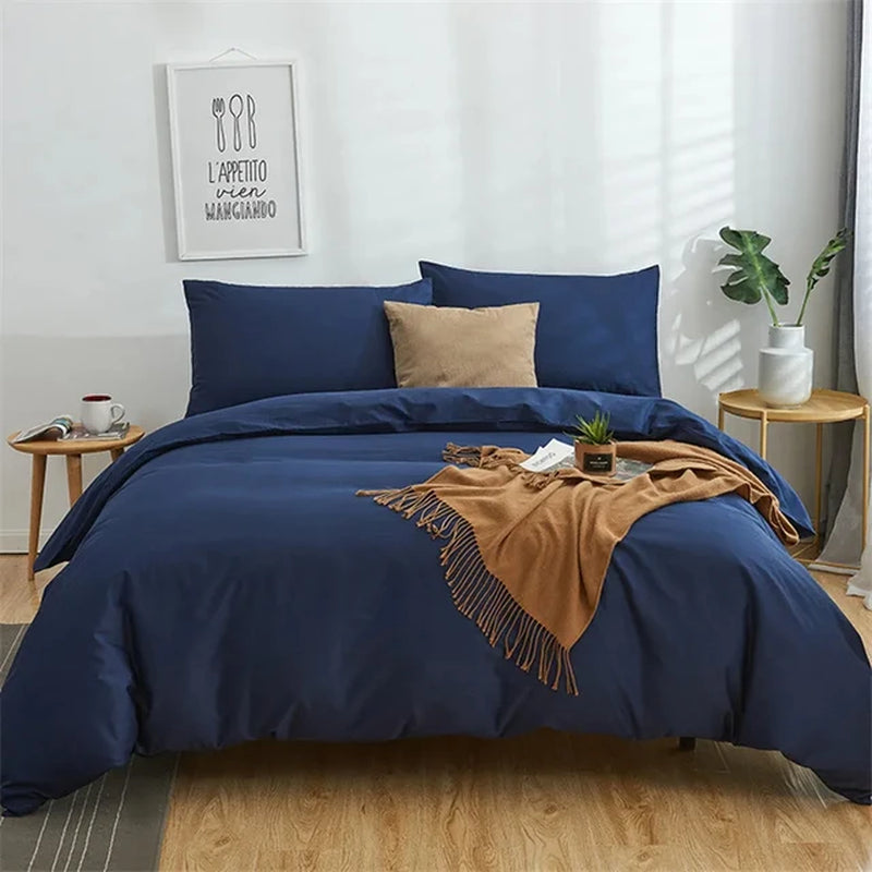 Solid Color Quilt Cover Set