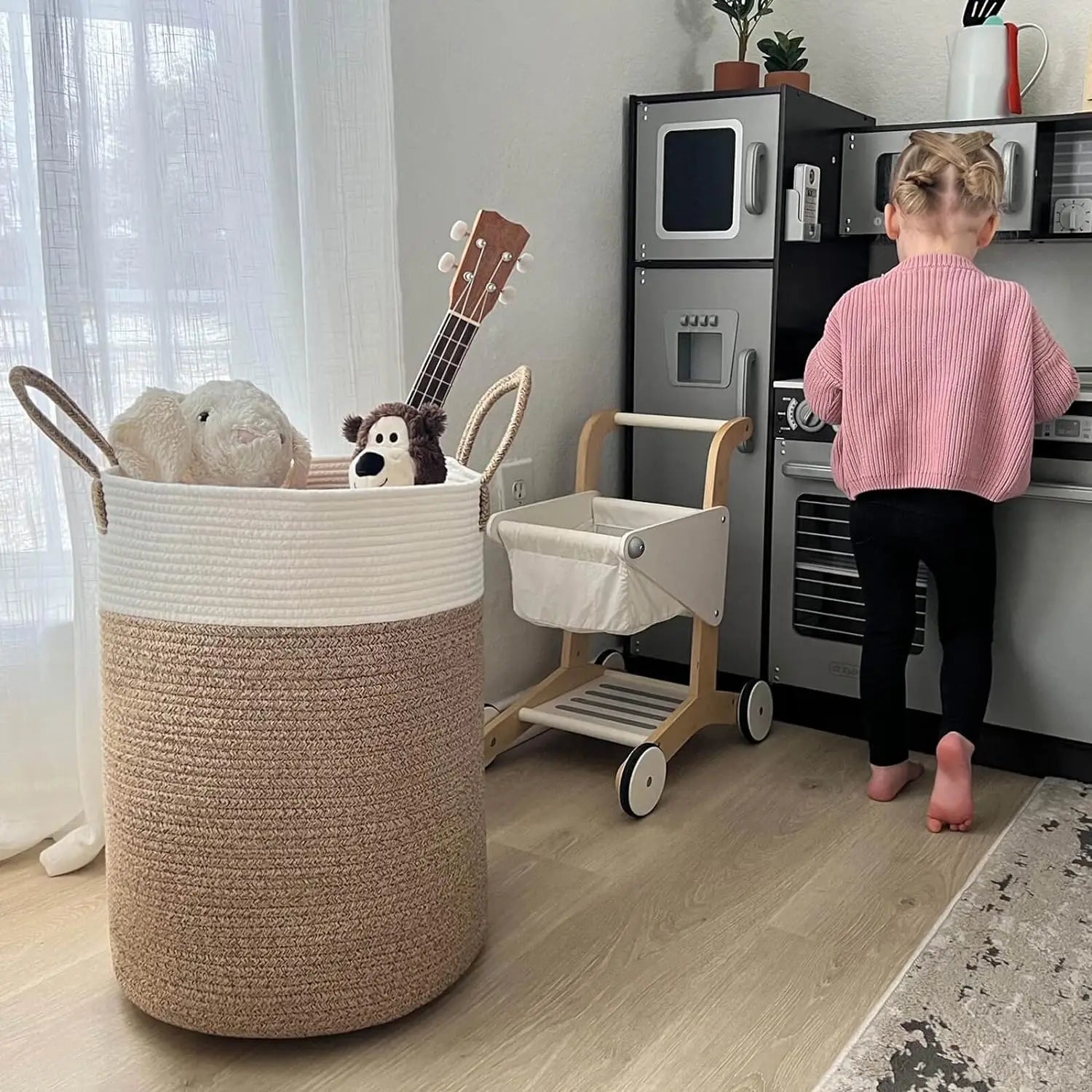 Collection of Woven Rope Laundry Basket in a gallery layout