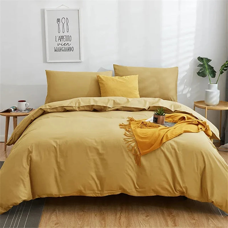 Collection of Solid Color Quilt Cover Set in a gallery layout